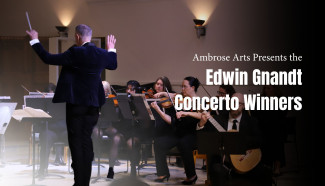 Conductor leading orchestra
